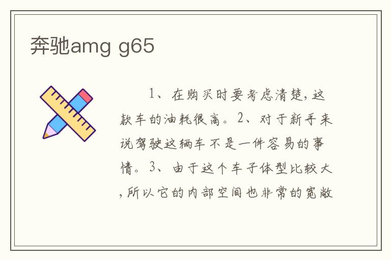 奔驰amg g65